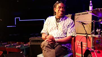 Will Calhoun performs for the Vic Firth cameras during a recent shoot in New York City