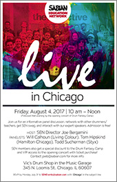 Sabian Education Network, Live in Chicago - Friday, August 4, 2017