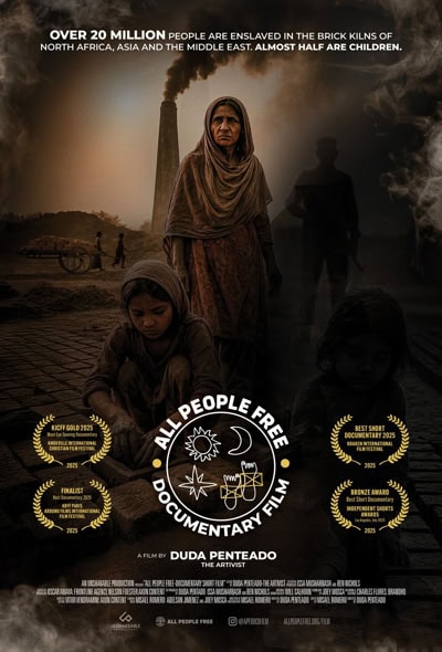 Over 20 million people are enslaved in the brick kilns of North Africa, Asia and the Middle East. Almost half are children. / All People Free, A documentary film by Duda Penteado, the Artivist