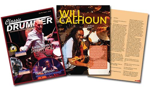 Image of the January 2018 Classic Drummer cover, and interview with Will Calhoun