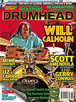 Will Calhoun on the cover of Drumhead magazine, August 2015 (Issue #50)