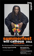 Jazzmobile flyer announcing Will Calhoun's performance