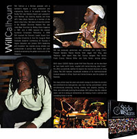 Photo of Will's page in Sticks 'n' Skins: A Photography Book About the World of Drumming.