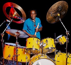 Will at his drum set by Gretsch Drums